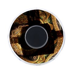 Fractal Floral Ornament Wave Vintage Retro On-the-go Memory Card Reader by Cemarart
