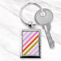 Lines Geometric Background Key Chain (rectangle) by Maspions