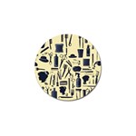 Elegant Hairdresser pattern cream Golf Ball Marker (4 pack) Front