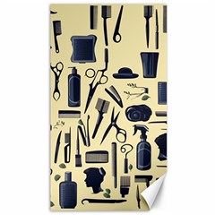 Elegant Hairdresser Pattern Cream Canvas 40  X 72  by TetiBright