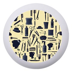 Elegant Hairdresser Pattern Cream Dento Box With Mirror by TetiBright