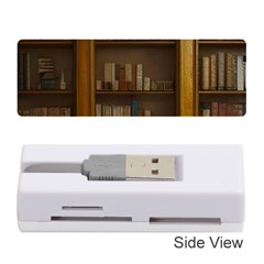 Books Book Shelf Shelves Knowledge Book Cover Gothic Old Ornate Library Memory Card Reader (stick) by Maspions