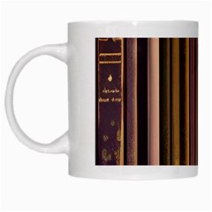 Books Bookshelves Office Fantasy Background Artwork Book Cover Apothecary Book Nook Literature Libra White Mug by Grandong
