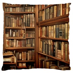 Room Interior Library Books Bookshelves Reading Literature Study Fiction Old Manor Book Nook Reading 16  Baby Flannel Cushion Case (two Sides) by Grandong