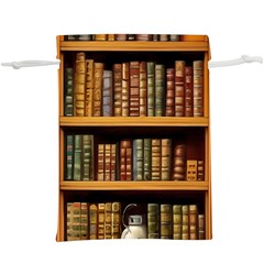 Room Interior Library Books Bookshelves Reading Literature Study Fiction Old Manor Book Nook Reading Lightweight Drawstring Pouch (xl) by Grandong