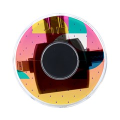 Abstract Geometric Bauhaus Polka Dots Retro Memphis Art On-the-go Memory Card Reader by Maspions