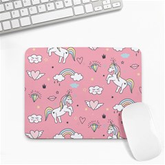 Cute Unicorn Seamless Pattern Small Mousepad by Apen