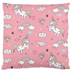 Cute Unicorn Seamless Pattern 16  Baby Flannel Cushion Case (two Sides) by Apen