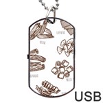 Pasta Mie Spageti Rigatoni Lasagna Dog Tag USB Flash (Two Sides) Back