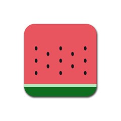 Watermelon Melon Fruit Healthy Food Meal Breakfast Lunch Juice Lemonade Summer Rubber Coaster (square) by Maspions