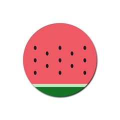 Watermelon Melon Fruit Healthy Food Meal Breakfast Lunch Juice Lemonade Summer Rubber Coaster (round) by Maspions
