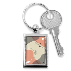 Pattern Line Art Texture Minimalist Design Key Chain (rectangle) by Maspions