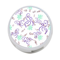 Fish Lilies Sea Aquatic Flowers Algae Bubble Animal Wildlife Nature Ocean 4-port Usb Hub (two Sides) by Bedest