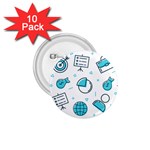 Pattern Business Graphics Seamless Background Texture Desktop Design Concept Geometric 1.75  Buttons (10 pack) Front