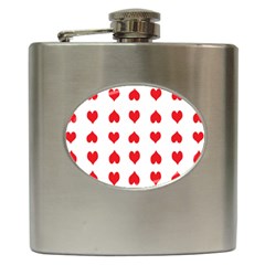 Heart Red Love Valentines Day Hip Flask (6 Oz) by Bajindul