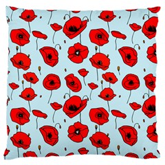 Poppies Flowers Red Seamless Pattern Standard Premium Plush Fleece Cushion Case (one Side) by Maspions