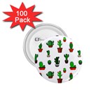 Cactus Plants Background Pattern Seamless 1.75  Buttons (100 pack)  Front