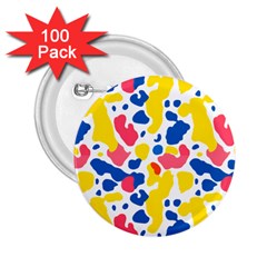 Colored Blots Painting Abstract Art Expression Creation Color Palette Paints Smears Experiments Mode 2 25  Buttons (100 Pack)  by Maspions