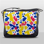 Colored Blots Painting Abstract Art Expression Creation Color Palette Paints Smears Experiments Mode Messenger Bag Front