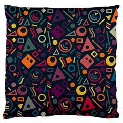 Random, Abstract, Forma, Cube, Triangle, Creative Large Premium Plush Fleece Cushion Case (two Sides) by nateshop