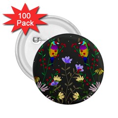 Bird Flower Plant Nature 2 25  Buttons (100 Pack)  by Maspions