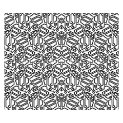 Monochrome Maze Design Print Premium Plush Fleece Blanket (small) by dflcprintsclothing