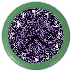 Enigmatic Plum Mosaic Color Wall Clock by dflcprintsclothing
