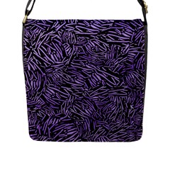 Enigmatic Plum Mosaic Flap Closure Messenger Bag (l) by dflcprintsclothing