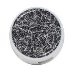 Rebel Life: Typography Black and White Pattern 4-Port USB Hub (Two Sides) Back