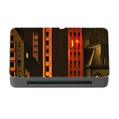 Sci-fi Futuristic Science Fiction City Neon Scene Artistic Technology Machine Fantasy Gothic Town Bu Memory Card Reader With Cf by Posterlux