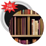 Books Bookshelves Office Fantasy Background Artwork Book Cover Apothecary Book Nook Literature Libra 3  Magnets (100 pack) Front