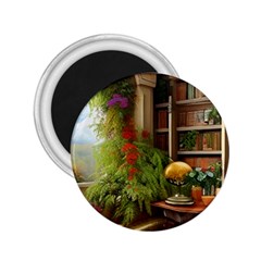 Room Interior Library Books Bookshelves Reading Literature Study Fiction Old Manor Book Nook Reading 2 25  Magnets by Posterlux