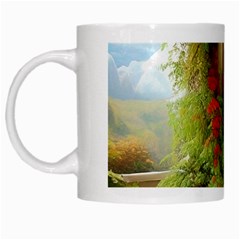 Room Interior Library Books Bookshelves Reading Literature Study Fiction Old Manor Book Nook Reading White Mug by Posterlux