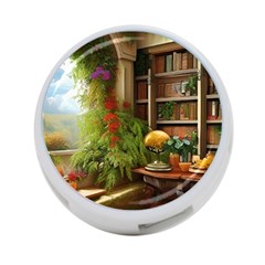 Room Interior Library Books Bookshelves Reading Literature Study Fiction Old Manor Book Nook Reading 4-port Usb Hub (two Sides) by Posterlux