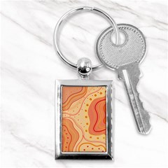 Lines Abstract Colourful Design Key Chain (rectangle) by Maspions