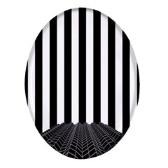 Stripes Geometric Pattern Digital Art Art Abstract Abstract Art Oval Glass Fridge Magnet (4 Pack) by Proyonanggan