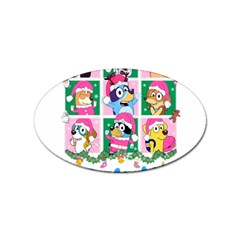 Bluey Christmas Sticker Oval (100 Pack) by avitendut