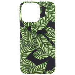 Background Pattern Leaves Texture Iphone 15 Pro Max Black Uv Print Pc Hardshell Case by Maspions