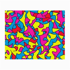 Colorful-graffiti-pattern-blue-background Small Glasses Cloth (2 Sides) by designsbymallika