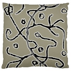 Sketchy Abstract Artistic Print Design Standard Premium Plush Fleece Cushion Case (two Sides) by dflcprintsclothing