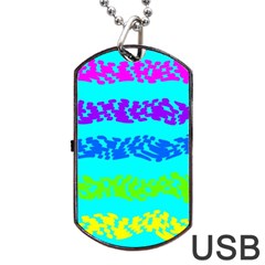 Abstract Design Pattern Dog Tag Usb Flash (two Sides) by Ndabl3x