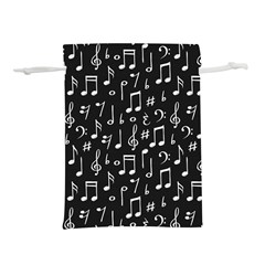 Chalk Music Notes Signs Seamless Pattern Lightweight Drawstring Pouch (s) by Ravend