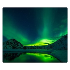 Iceland Aurora Borealis Premium Plush Fleece Blanket (small) by Proyonanggan
