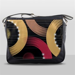 Circle Colorful Shine Line Pattern Geometric Messenger Bag by Proyonanggan