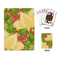 Pattern Texture Leaves Playing Cards Single Design (rectangle) by Proyonanggan