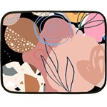Abstract Boho Bohemian Style Retro Vintage Two Sides Fleece Blanket (Mini) 35 x27  Blanket Back
