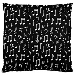 Chalk Music Notes Signs Seamless Pattern Standard Premium Plush Fleece Cushion Case (one Side) by Ravend