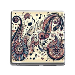 Paisley Print Musical Notes8 Memory Card Reader (square 5 Slot) by RiverRootz