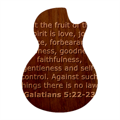 Galatians 5 Guitar Shape Wood Guitar Pick Holder Case And Picks Set by RiverRootz