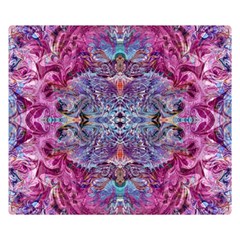 Fuchsia Blend June Premium Plush Fleece Blanket (small) by kaleidomarblingart